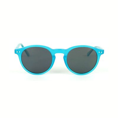 Binocle – California – Bleu Lagon Brillant- Verres Gris